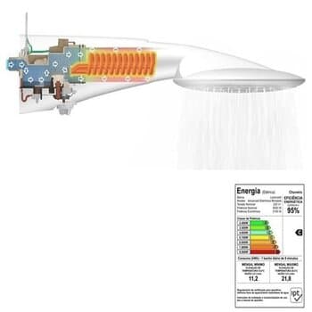 CHUVEIRO DUCHA LORENZETTI ADVANCED BLINDUCHA ELETRÔNICA 110V 3500WATTS - ALTA DURABILIDADE PARA REGIŐES DE ÁGUA SALOBRA